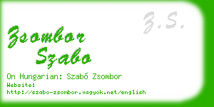 zsombor szabo business card